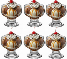 Set of 6 Glass Dessert Bowls