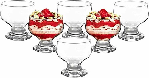 Glass dessert bowls sundae - dessert,