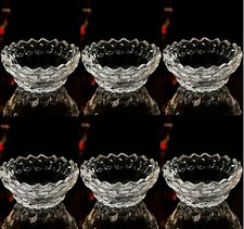 6Pc Crystal Clear Glass Bowls