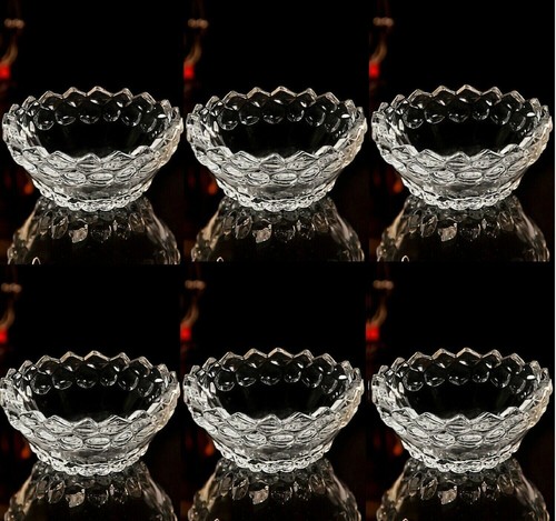 6pc crystal clear - clear, bowls