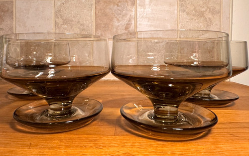 Set hand blown glass - 4,