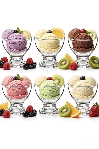 Glass dessert bowls sundae - bowls,