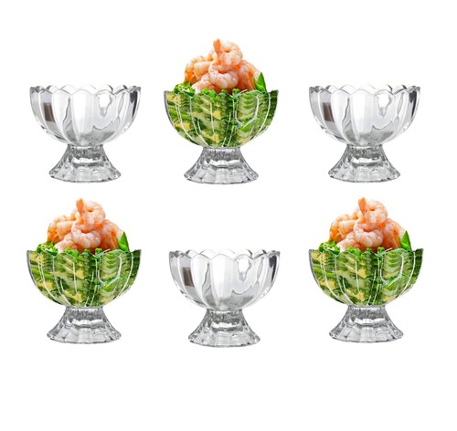 Glass prawn cocktail bowls - x,