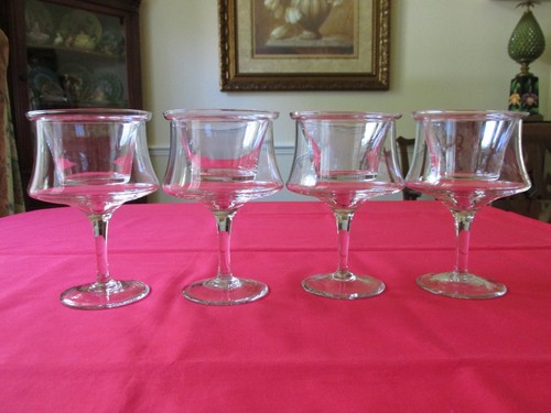 Set vintage clear - 4, glass
