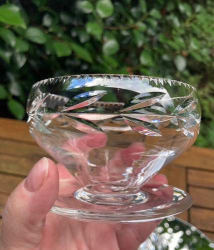 Set vtg hand cut crystal - 4,