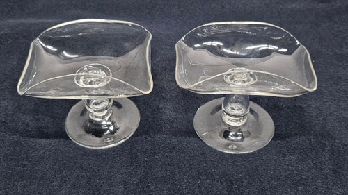 Vintage clear glass pair - clear,