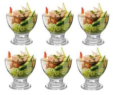 6 Cocktail Bowls Glass Prawn