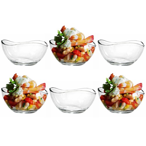 Glass prawn cocktail bowls - prawn,