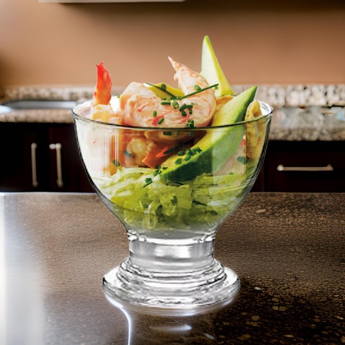 Glass prawn cocktail bowls - 6,