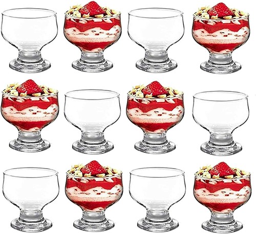 Glass dessert bowls sundae ice - glass,