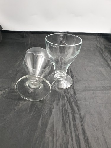 Evian glass dessert bowls - evian,