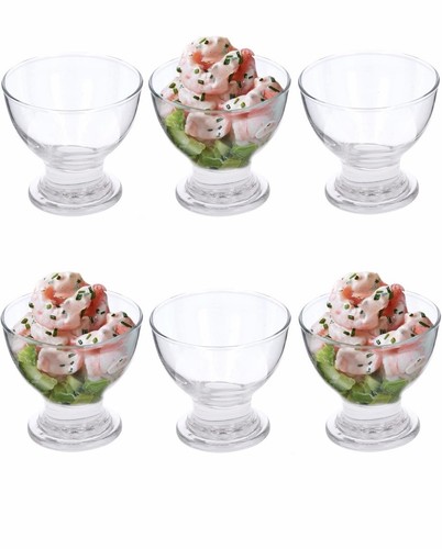 Glass prawn cocktail bowls - 6, x