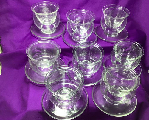 1960 set glass shrimp - set, 8