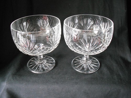 Pair elegant cut - pair, crystal