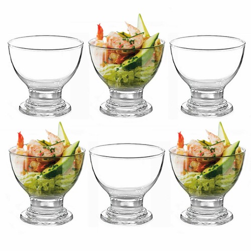Glass prawn cocktail bowls - cocktail,